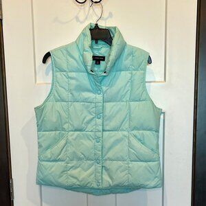 Land's End Down Vest, Mint Green, Sz: MP